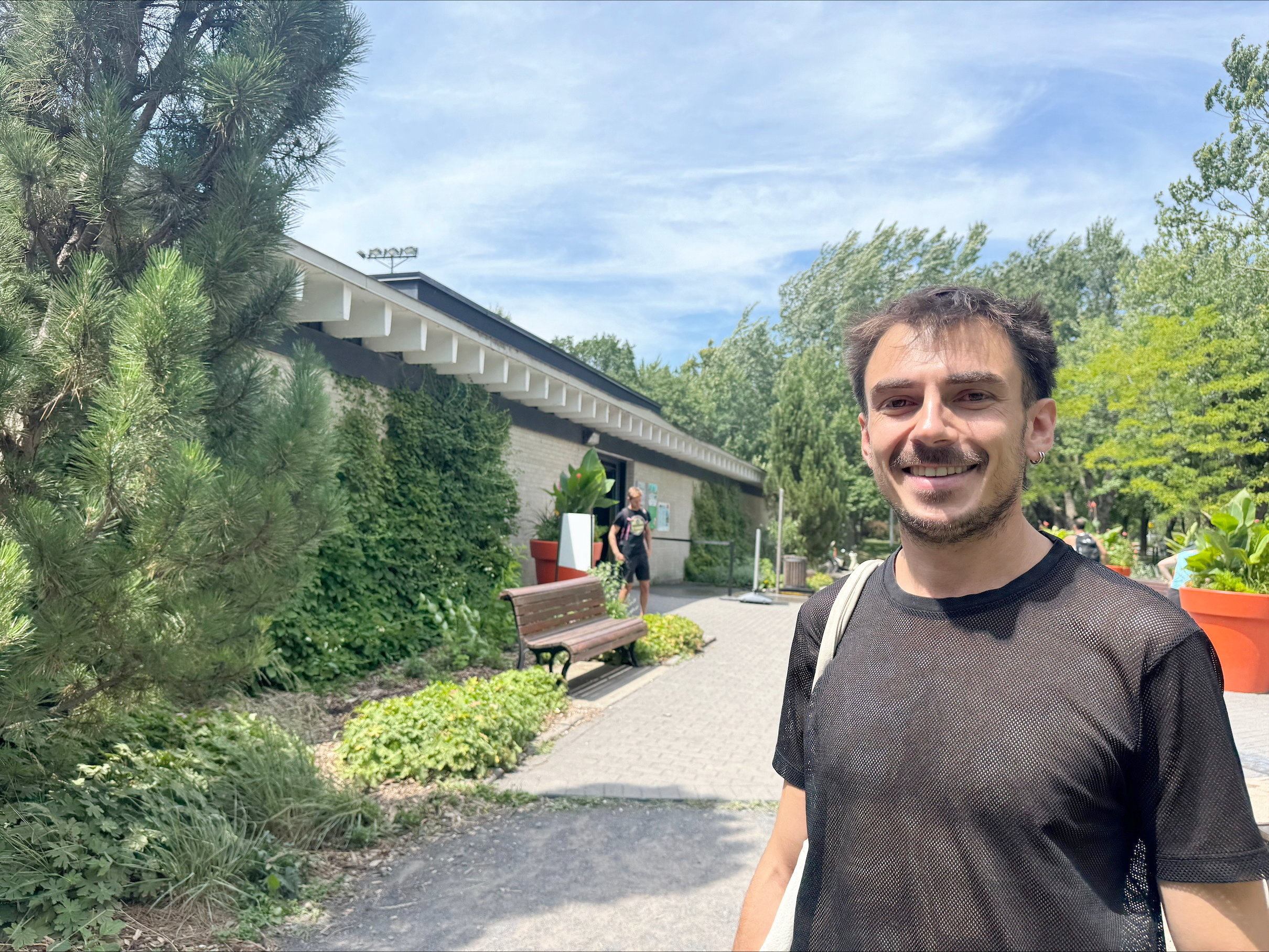 Nino Astate Nino Aste, 29, from Montreal, at La Parc Laurier. potential heat wave our doors: